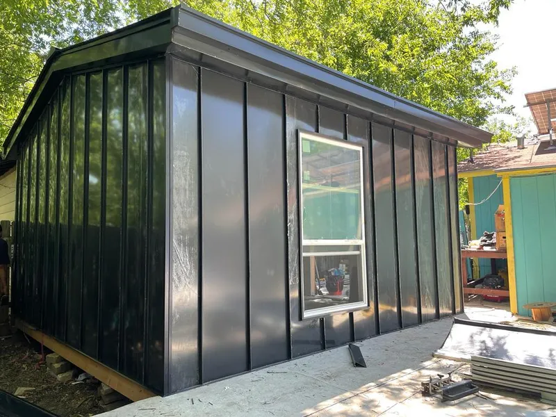 Black standing seam metal wall panels for Metal Roof Installation in Ewa Gentry